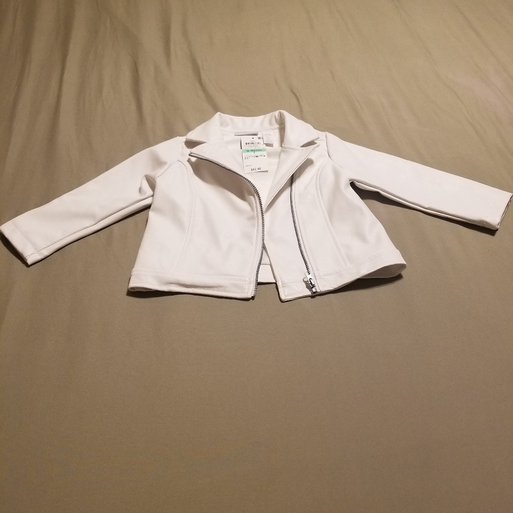 First Impressions Faux Leather Baby Girl Jacket